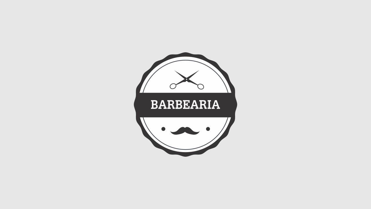 Esse logo barbearia tem um design bonito e é vetor, editável através do Corel Draw.